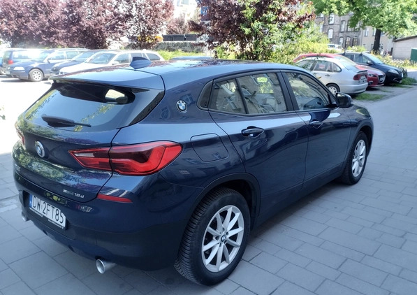 BMW X2 cena 93550 przebieg: 52000, rok produkcji 2018 z Wrocław małe 742